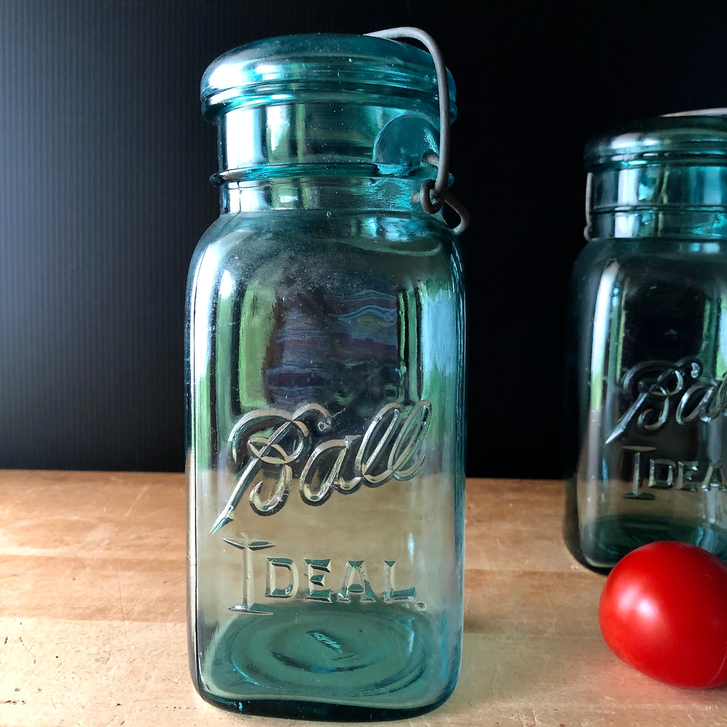 Antique Blue Ball Mason Canning Jars (c.1920s)