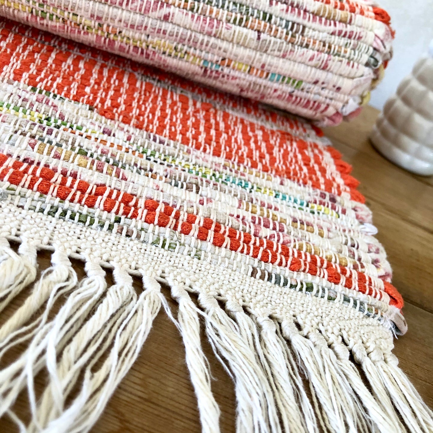 Farmhouse Kitchen Striped Rag Rug