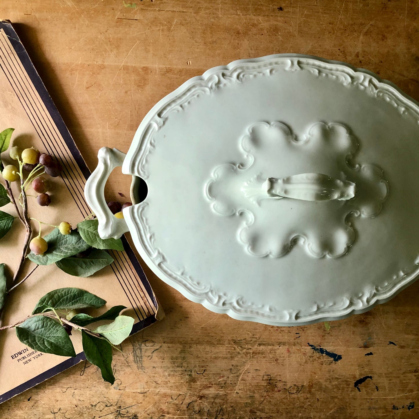 Antique Haviland White Oval Soup Tureen (c. early 1900s)