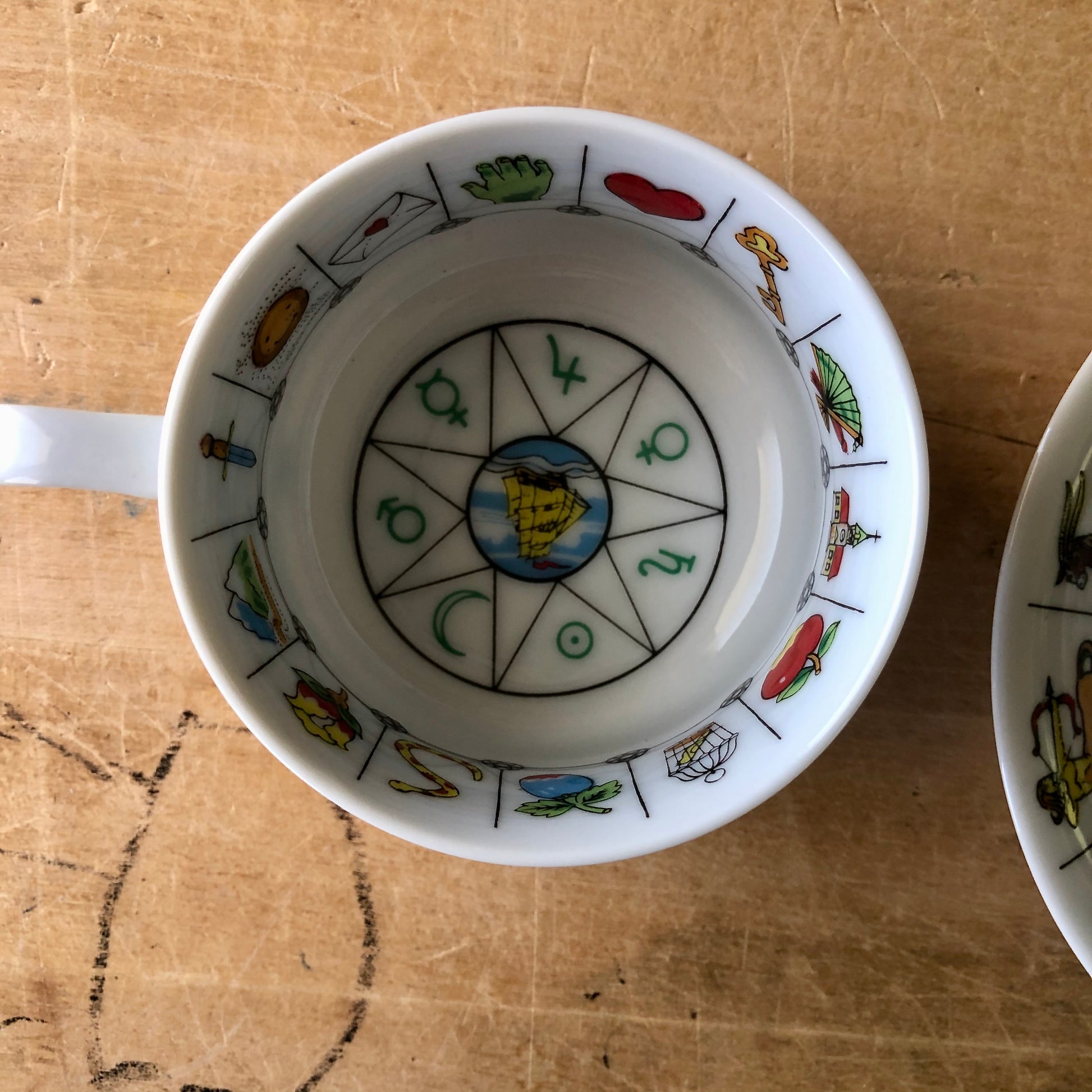 Vintage Fortune Teller's Astrology Tea Cup and Saucer (c.1970s)