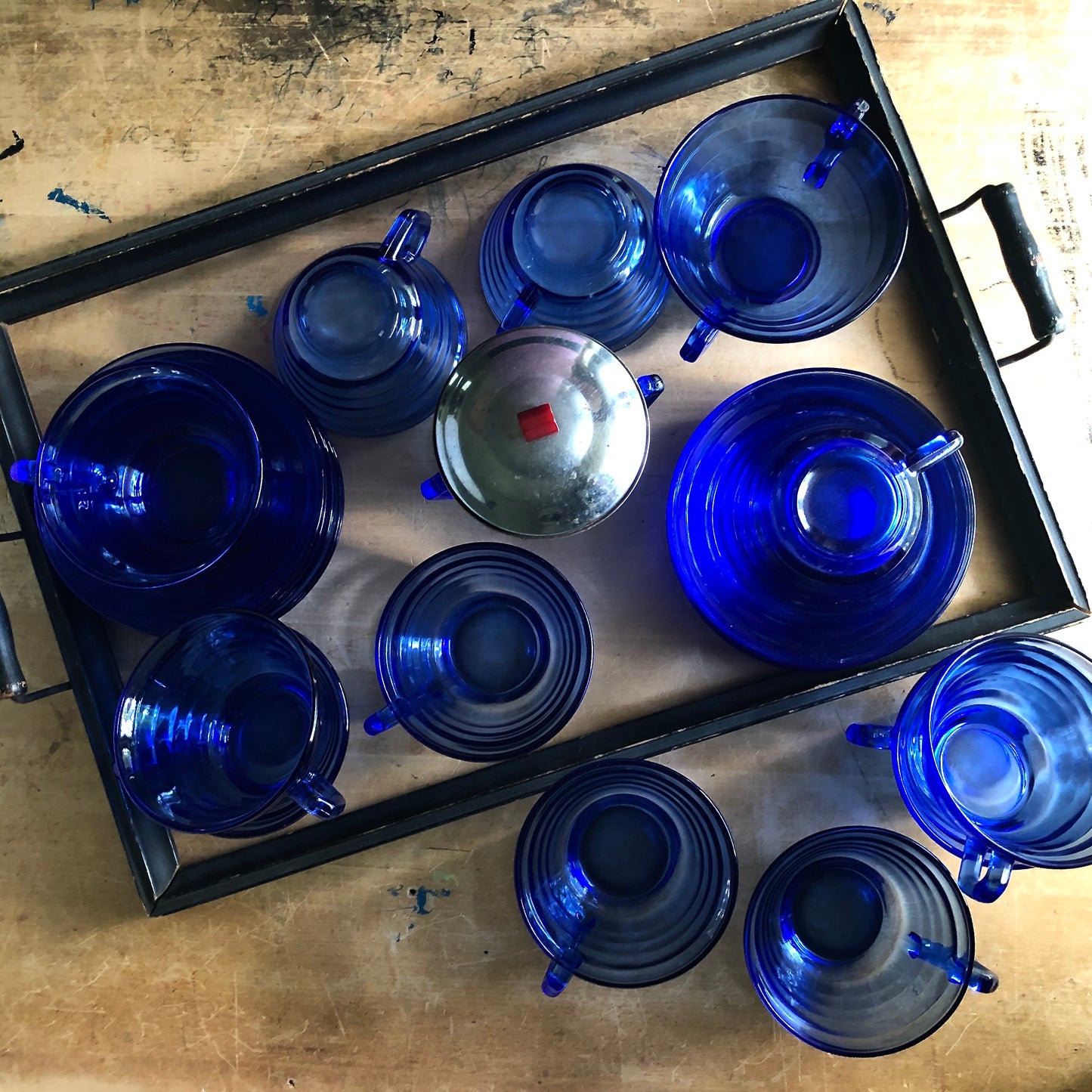 Hazel Atlas Cobalt Depression Glass Dinnerware (1930s)