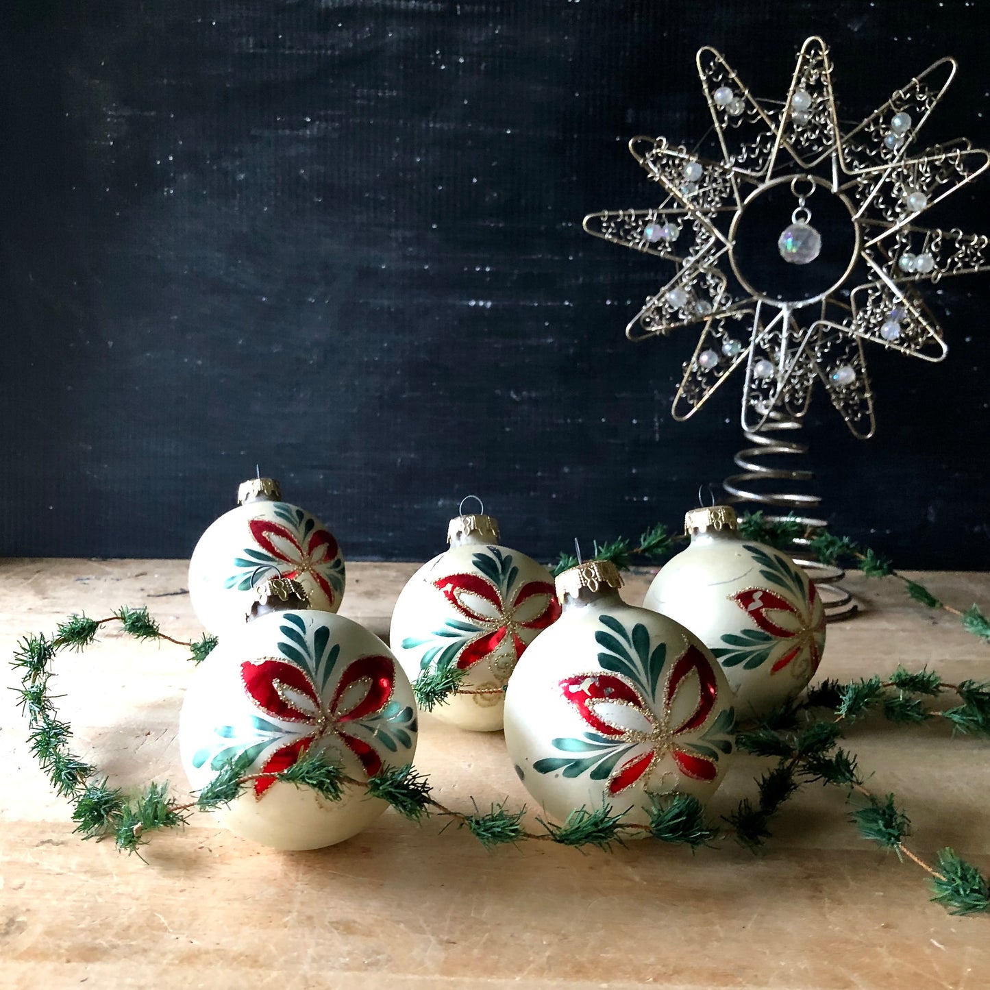 Vintage W. German Glass Ornaments (c.1960s)