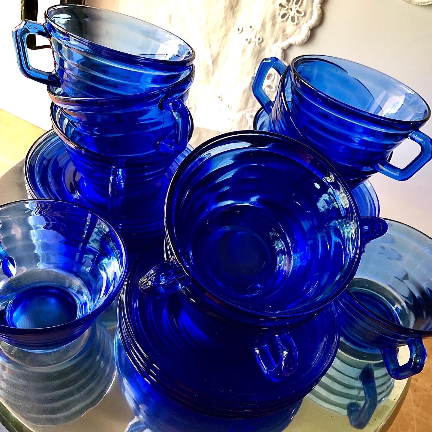 Hazel Atlas Cobalt Depression Glass Dinnerware (1930s)