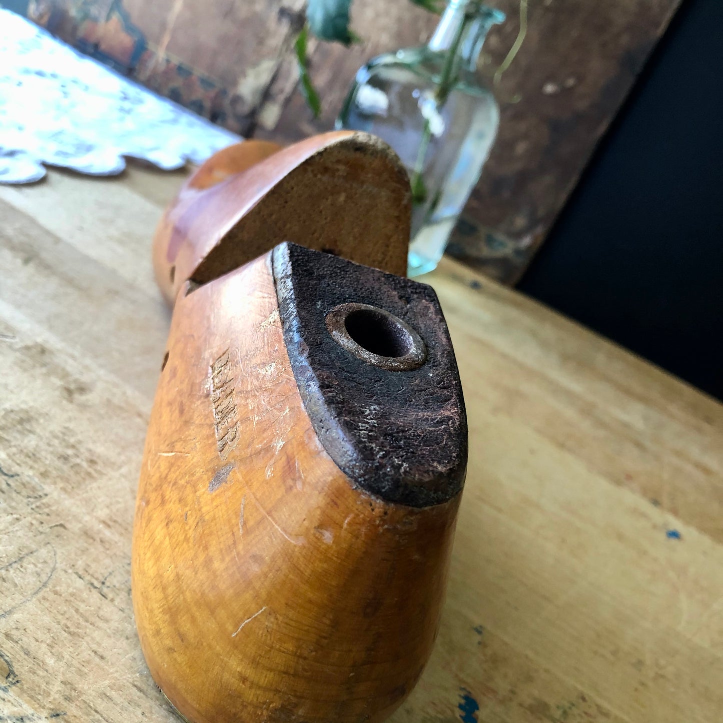 Antique Cobbler's Wooden Shoe Last (c.1900s)