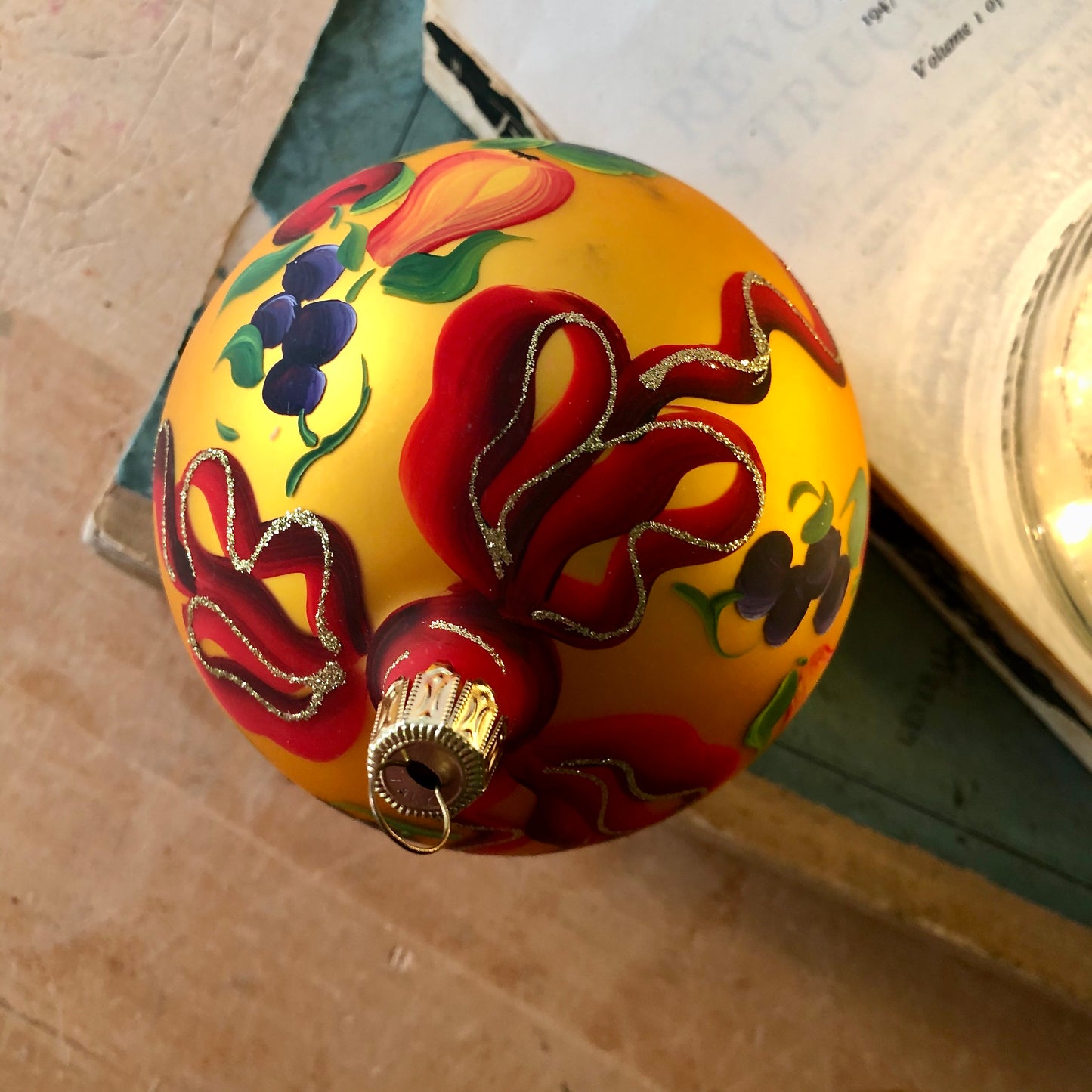 Hand Painted Italian Holiday Ornament (c.1980s)