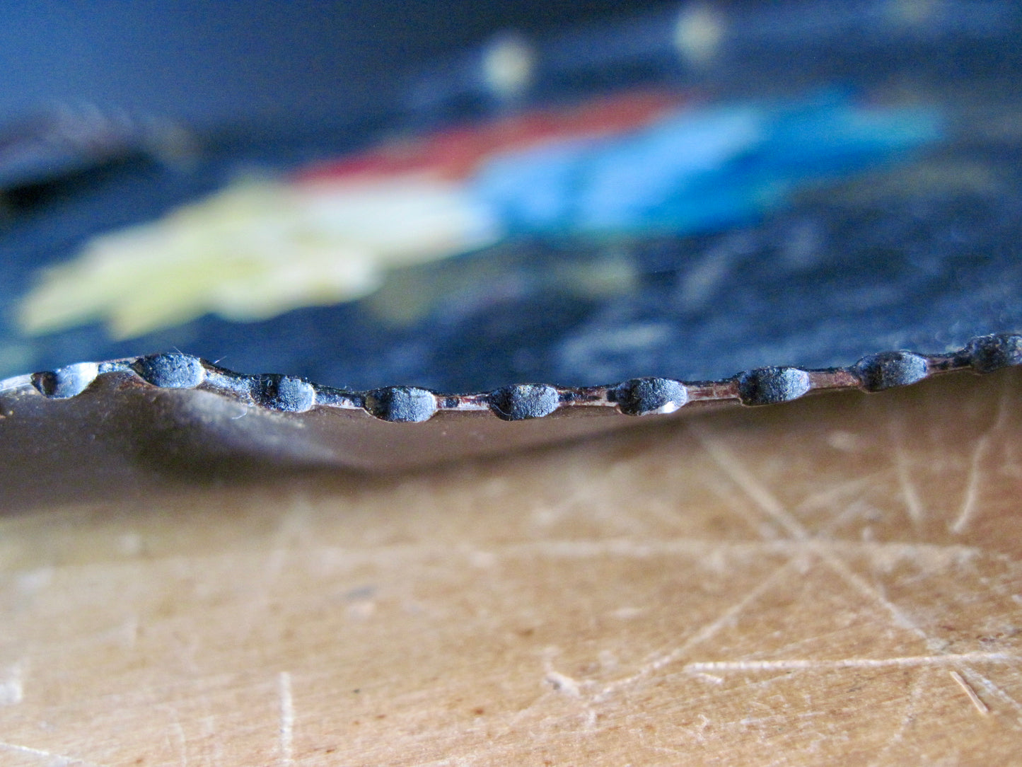 Round Metal Toleware Tray (c.1950s)