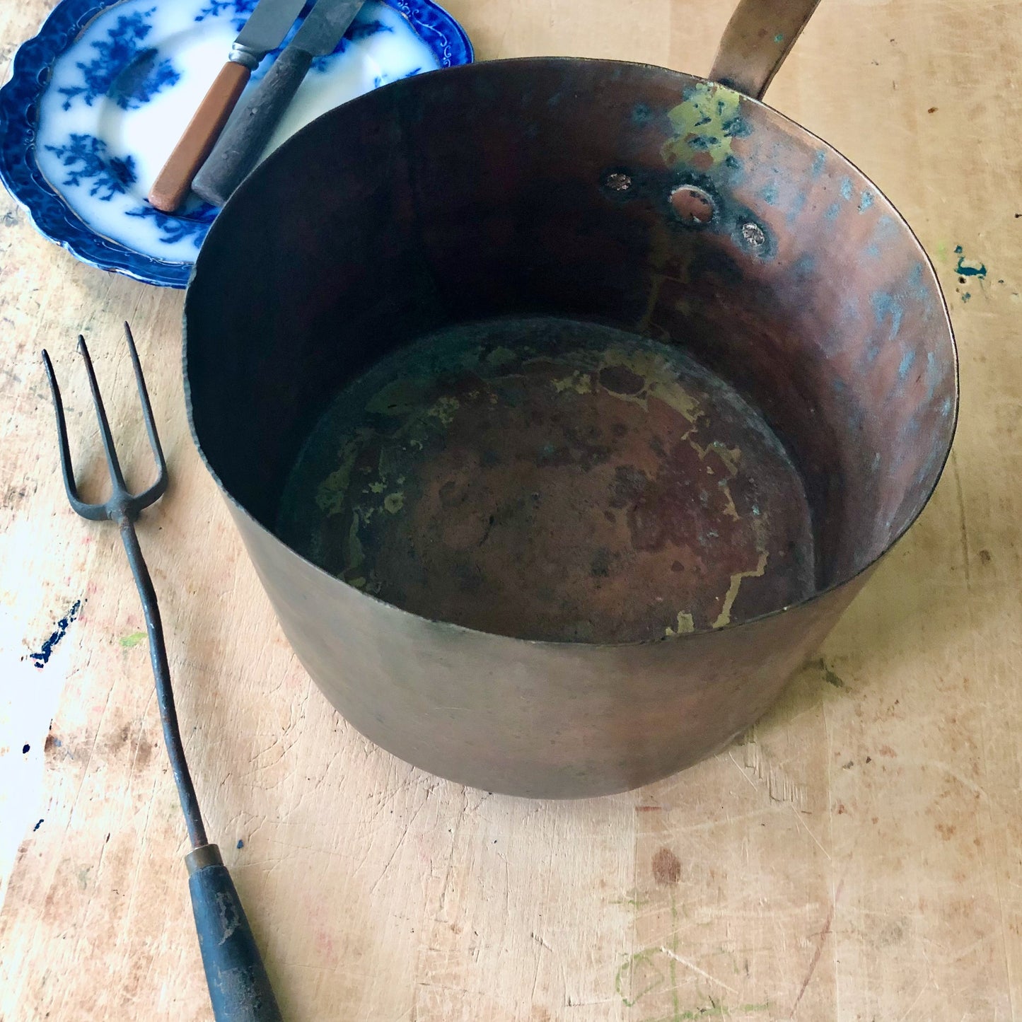 Early Dovetail Copper Cooking Pot (c.1800s)