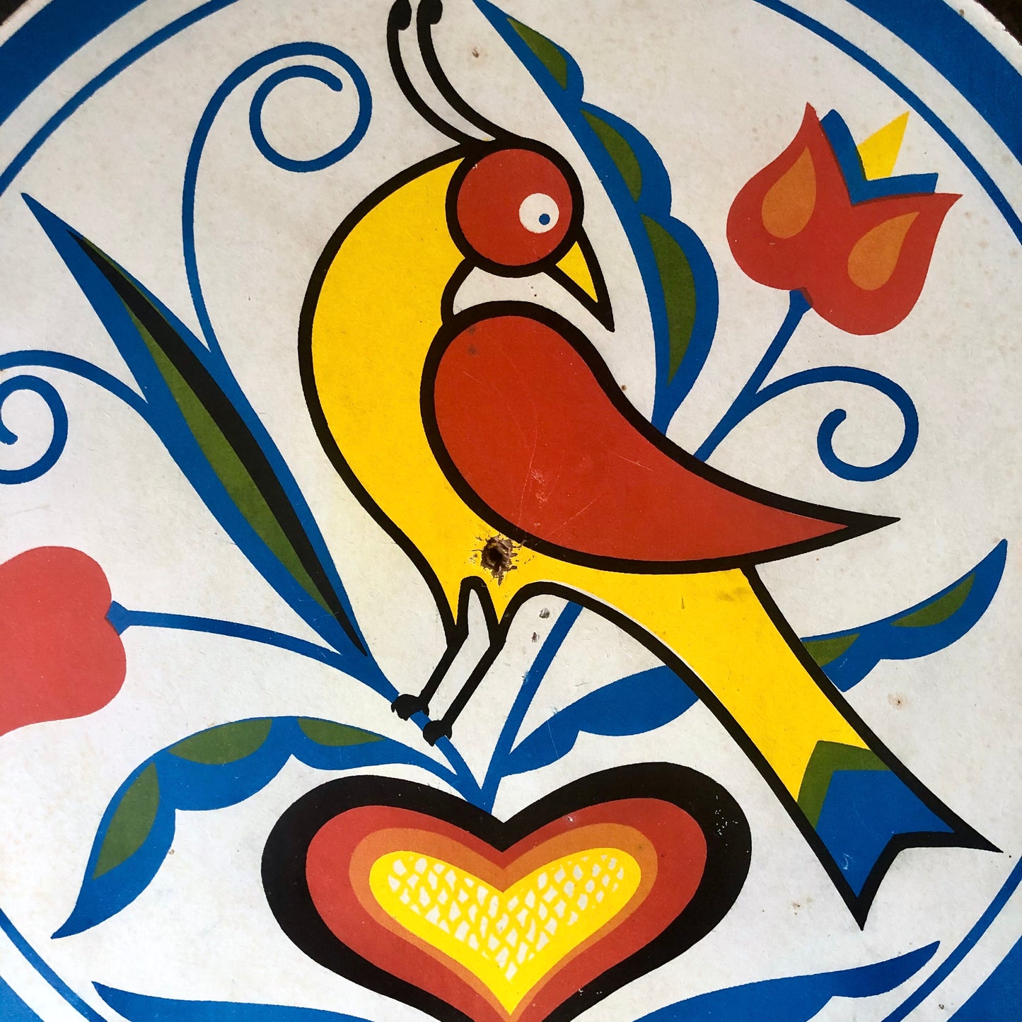 Vintage Distlefink Bird Hex Sign (c.1980s)