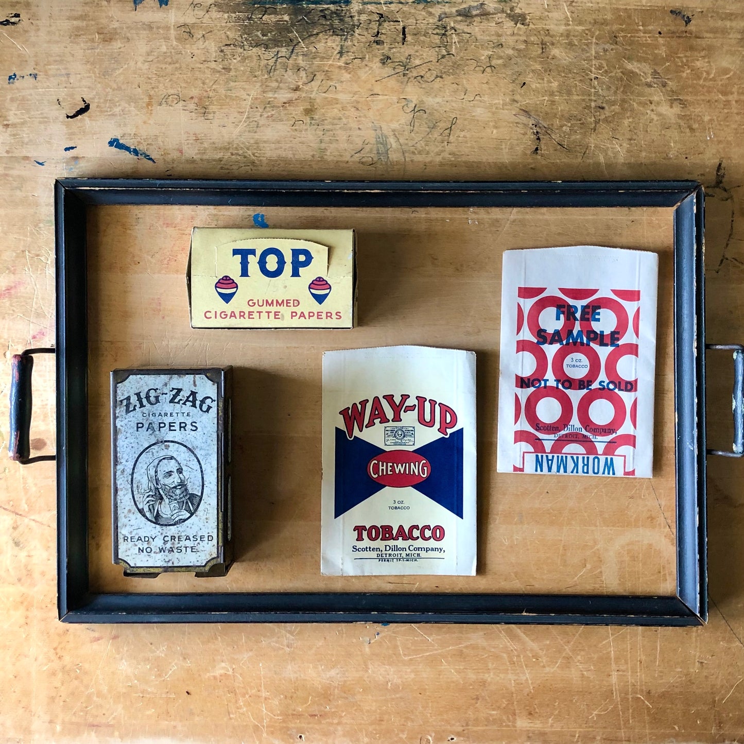 Vintage Tobacciana with Zig Zag Paper Dispenser (c.1930s)