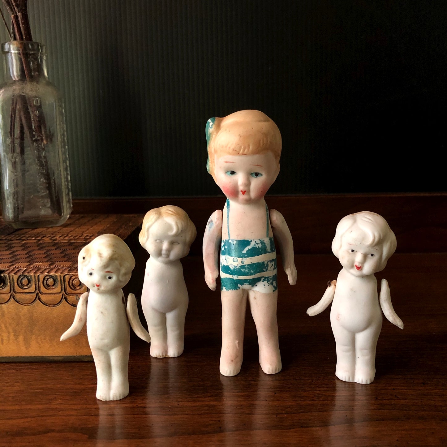 Vintage Bisque Penny Dolls (c.1920s)