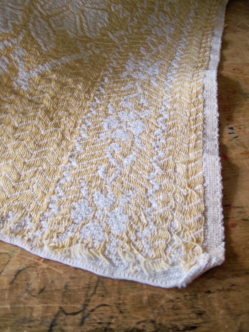 Yellow Cotton Farmhouse Blanket (c.1940s)