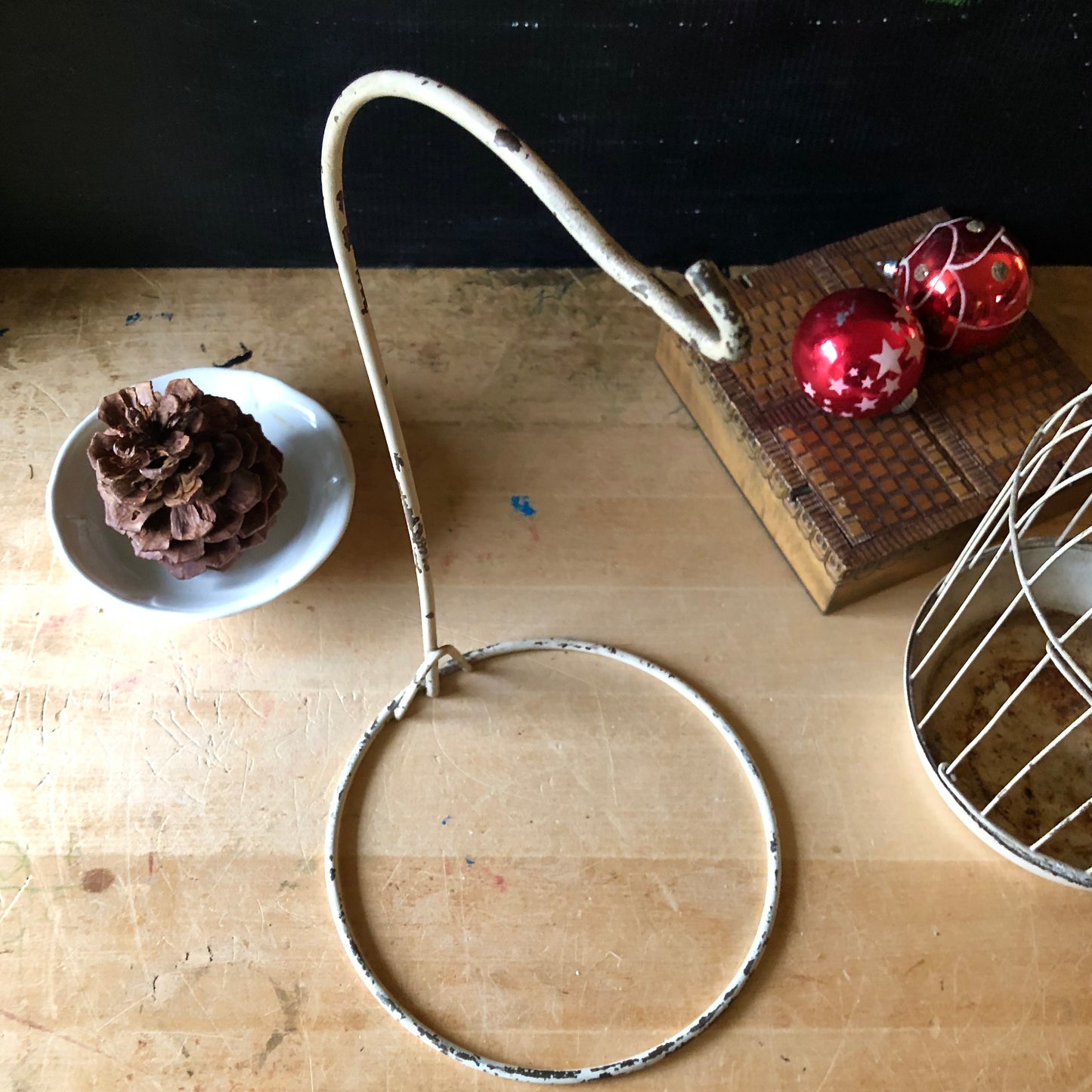 Antique Birdcage with Tabletop Stand (c.1900s)