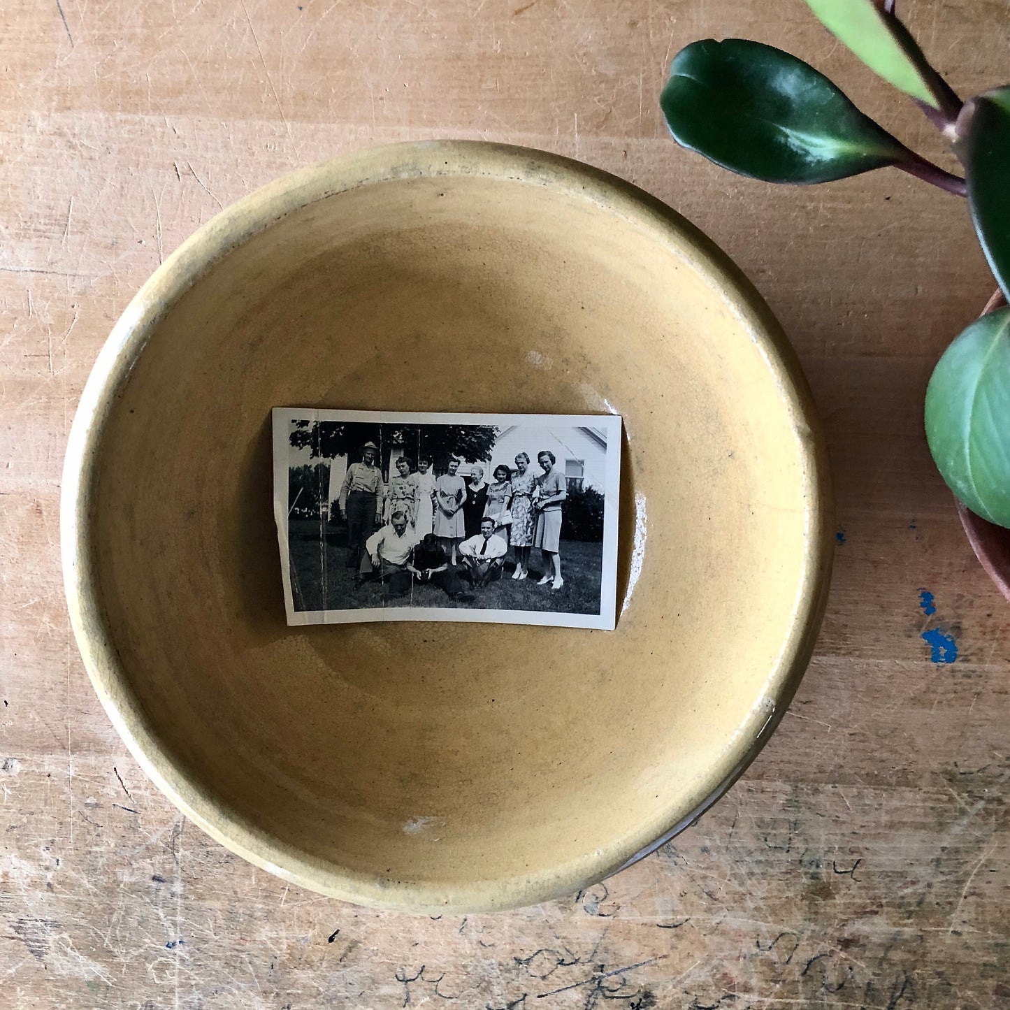 Primitive Yellow Ware Bowl (c.1900s)