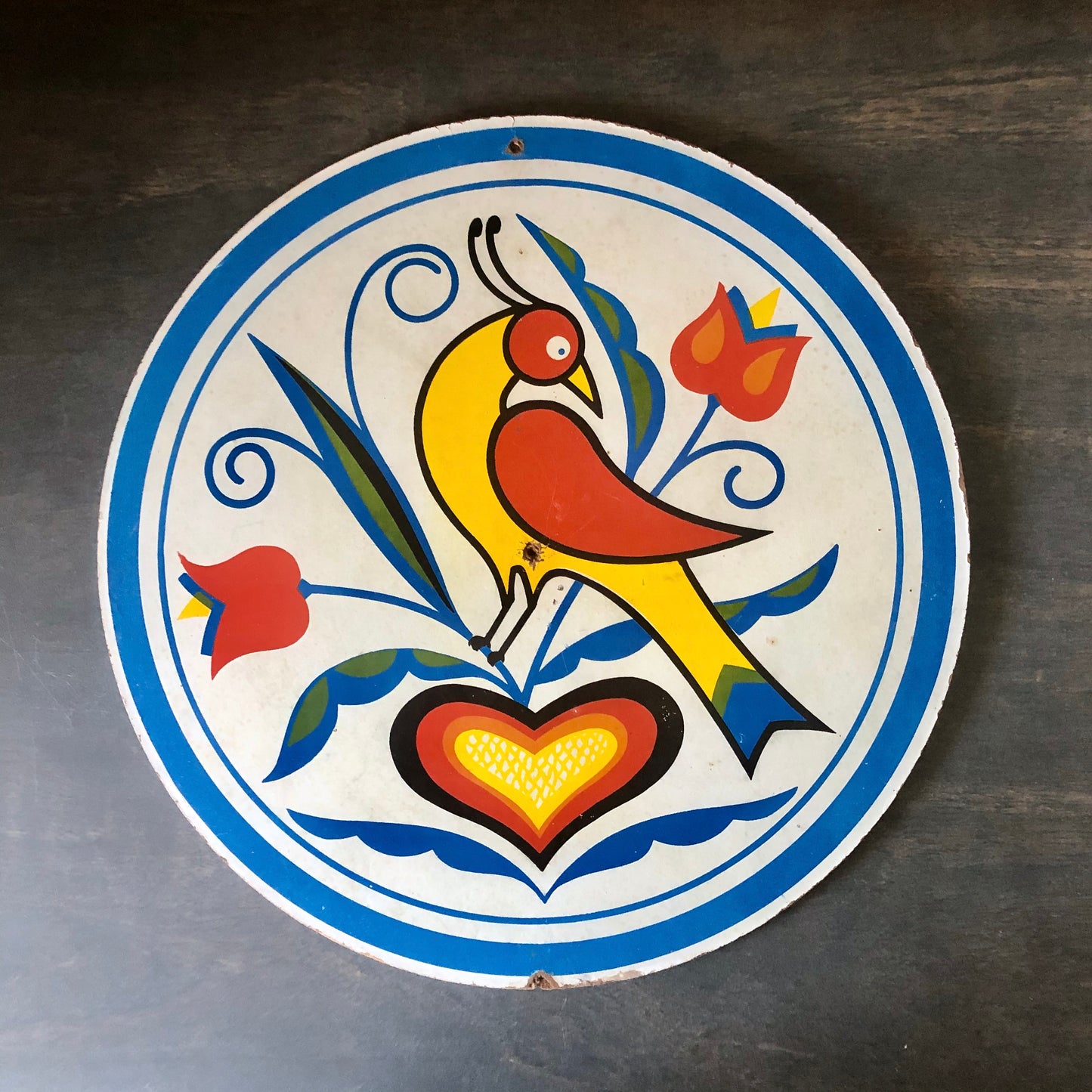 Vintage Distlefink Bird Hex Sign (c.1980s)