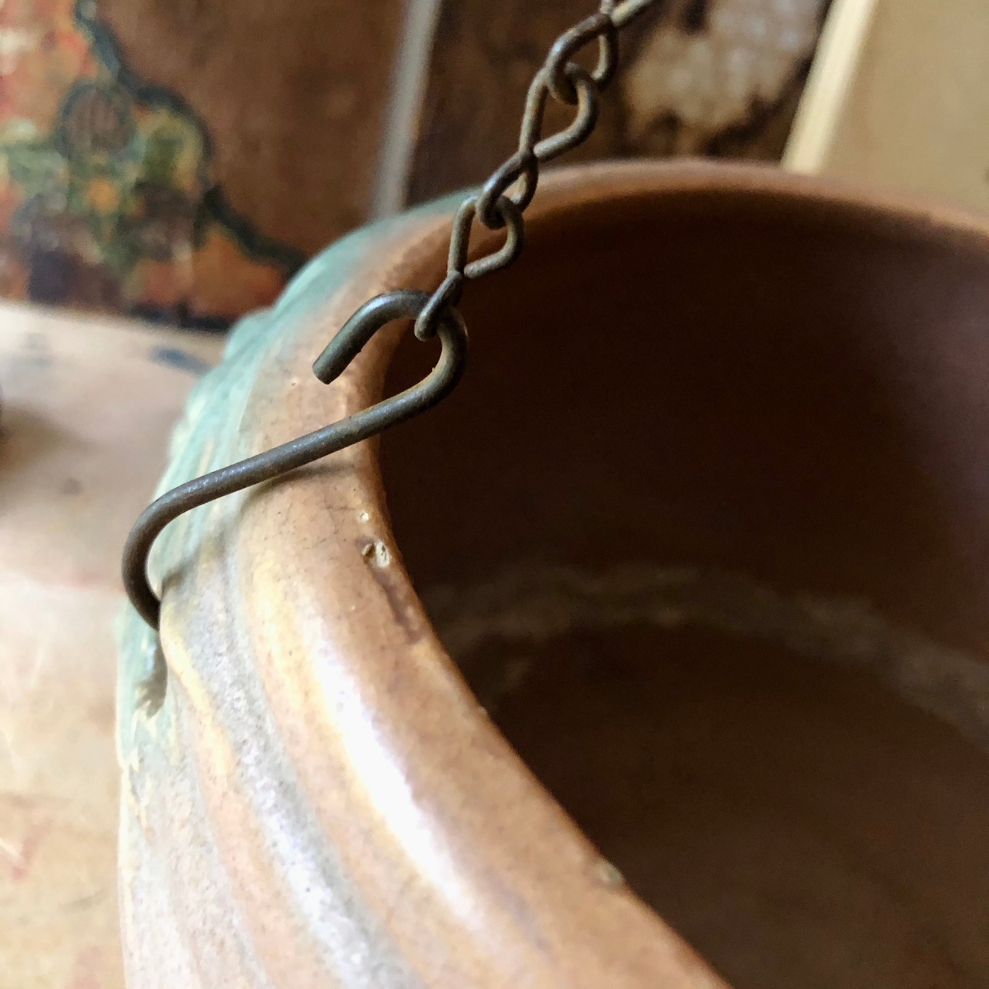 mccoy pottery hanging planter Early McCoy Pottery Hanging Planter (c.1920s) – Rush Creek Vintage