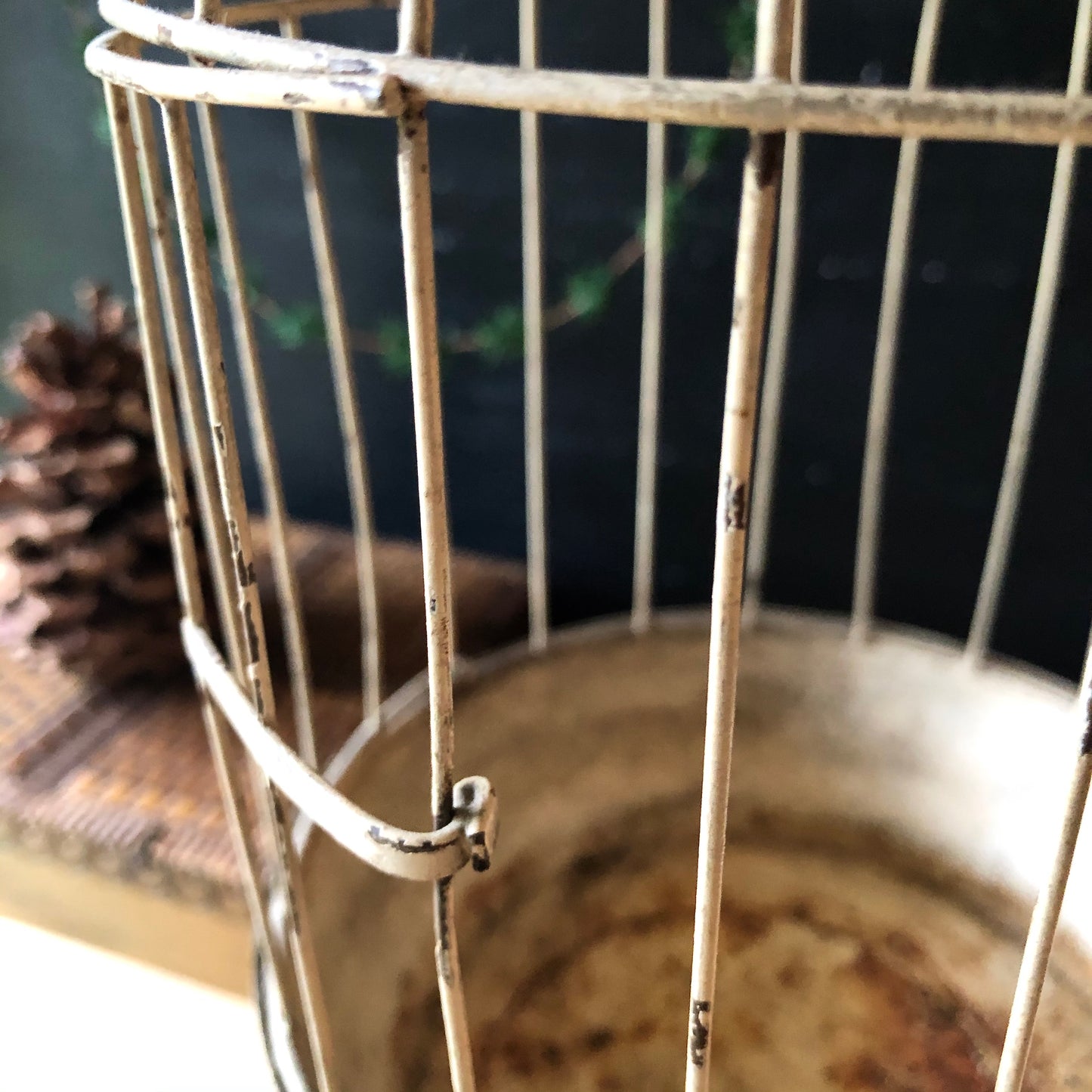 Antique Birdcage with Tabletop Stand (c.1900s)