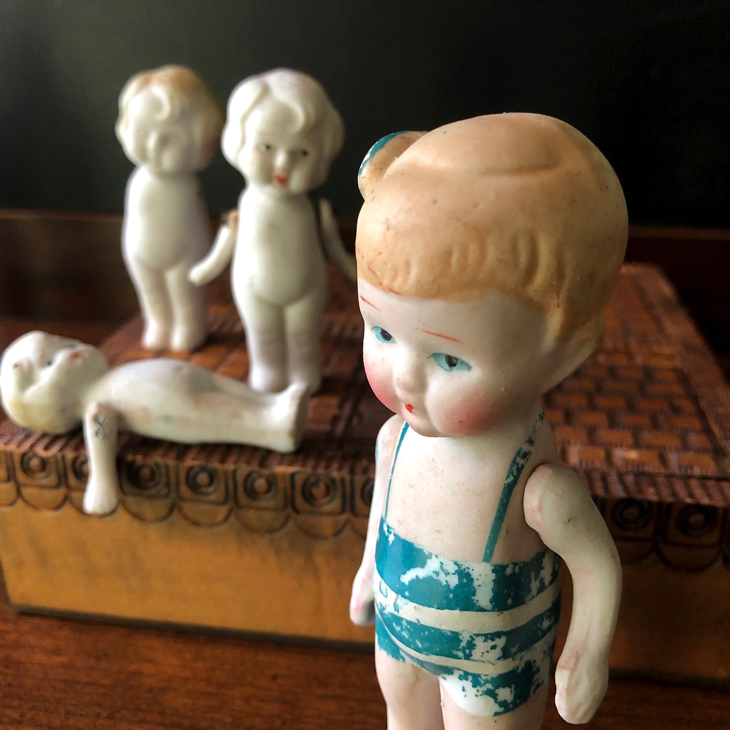 Vintage Bisque Penny Dolls (c.1920s)