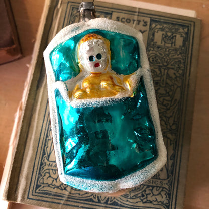 Mercury Glass Baby Angel Ornament (c.1940s)
