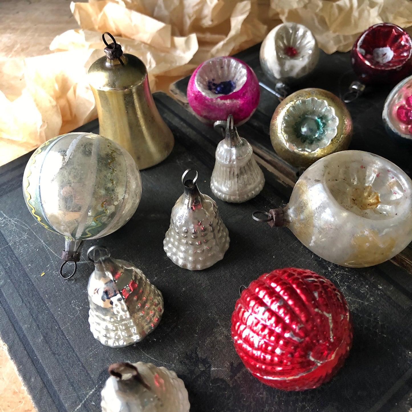 Early Antique Blown Glass Christmas Ornaments (c.1900s)