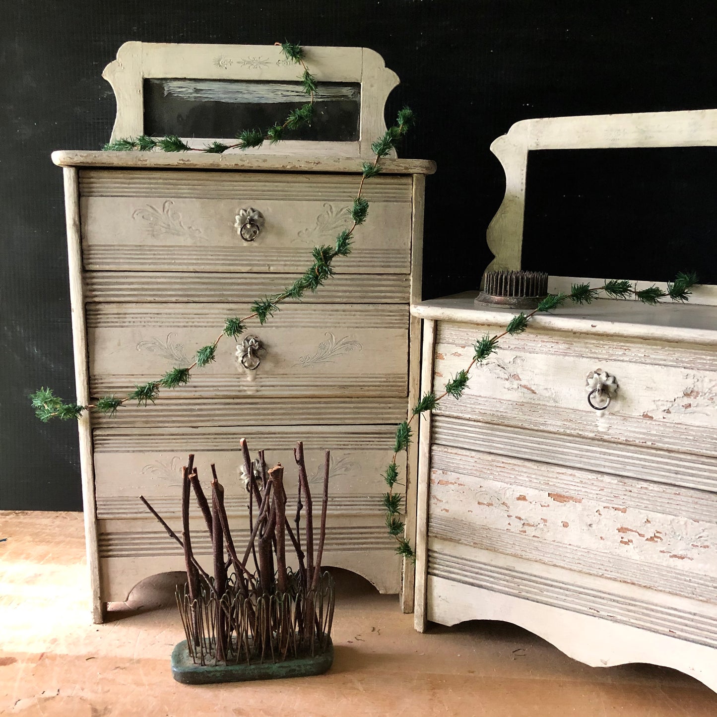 Vintage White Painted Doll Dressers (c.1900s)