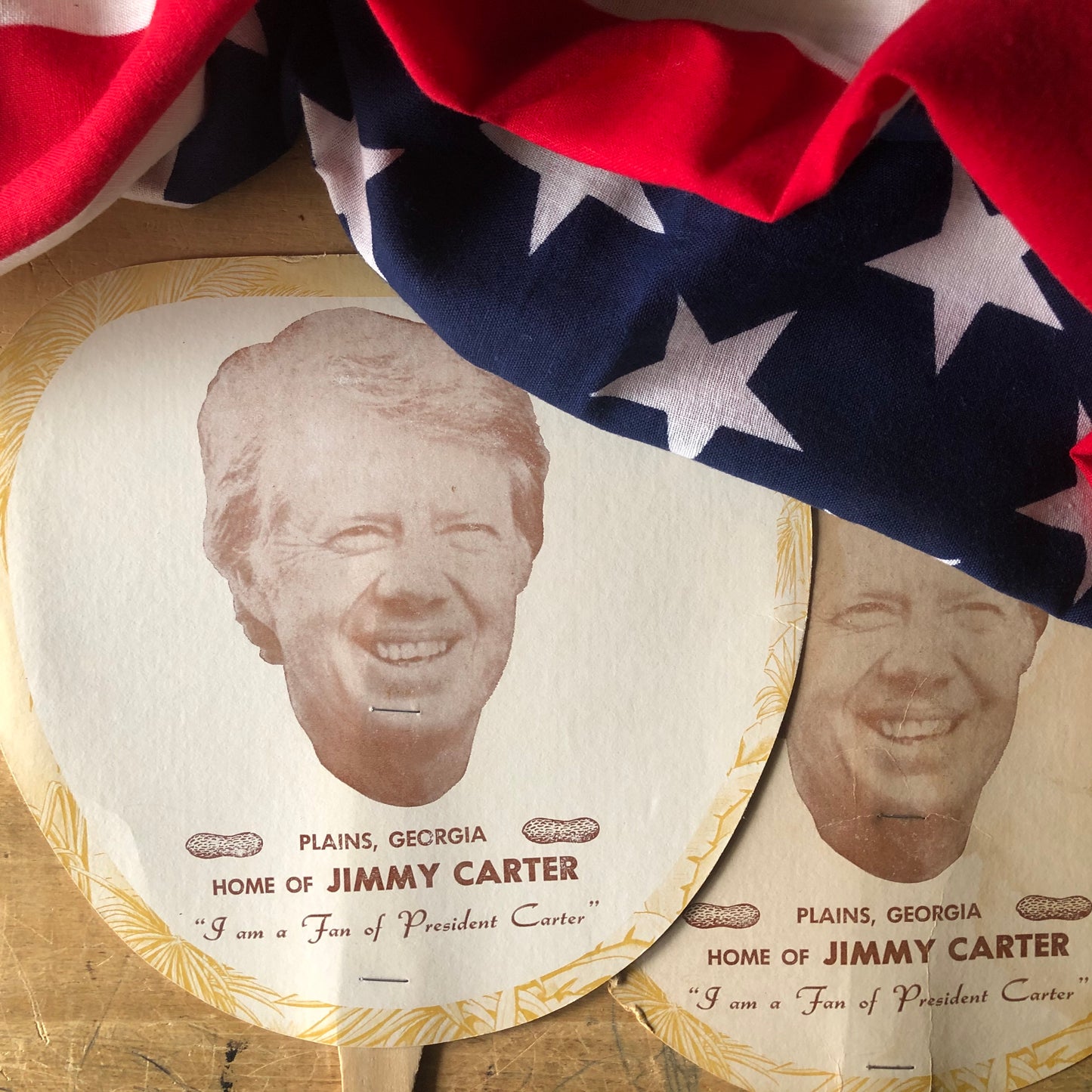 Jimmy Carter's Campaign Paper Fans (c.1980s)