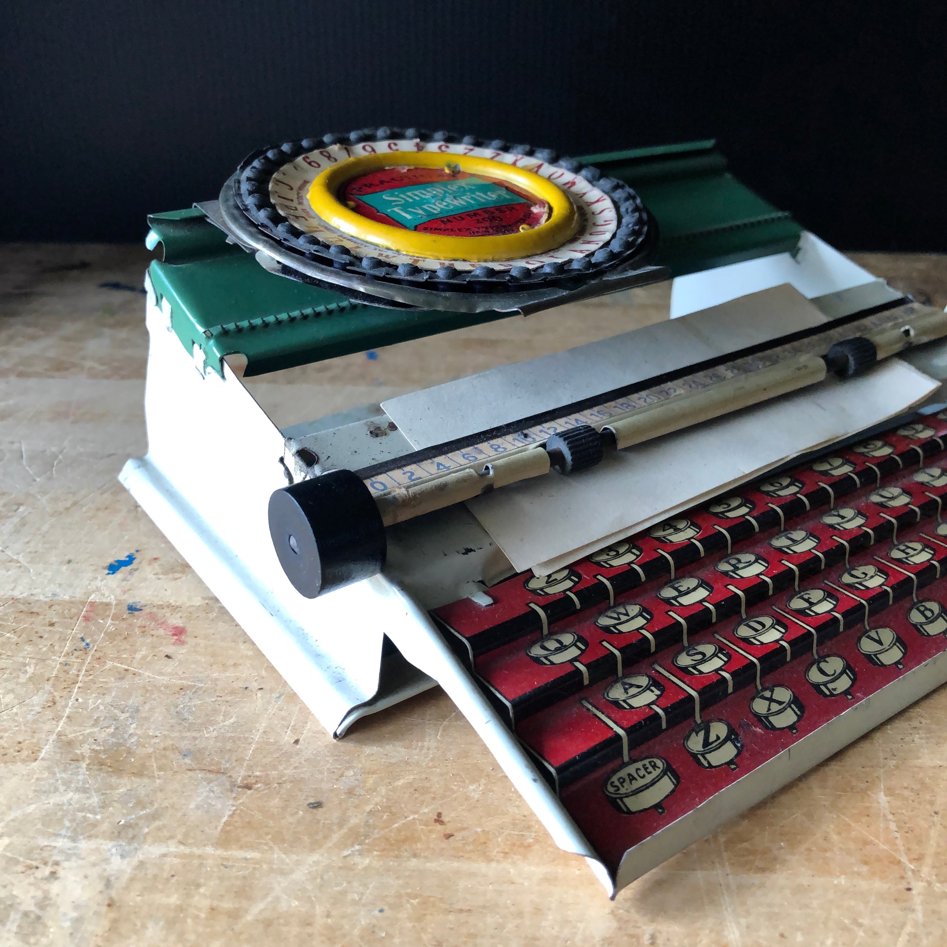 Simplex Toy Litho Tin Typewriter (c.1930s) – Rush Creek Vintage
