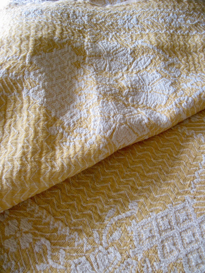 Yellow Cotton Farmhouse Blanket (c.1940s)