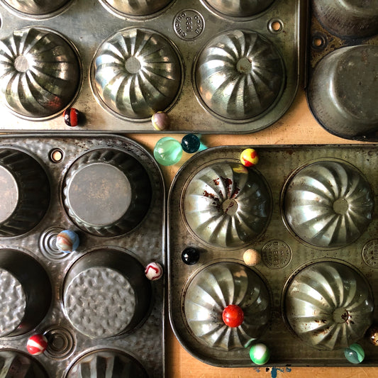 Fluted Cupcake Baking Pan Collection (from c.1940s)