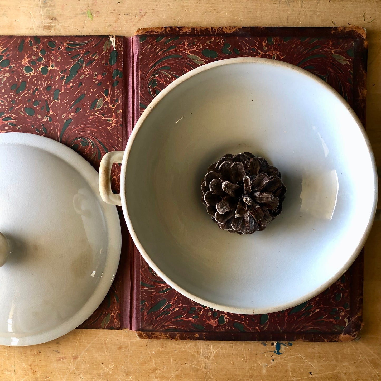 Antique English Ironstone Footed Vegetable Dish (c.1870s)