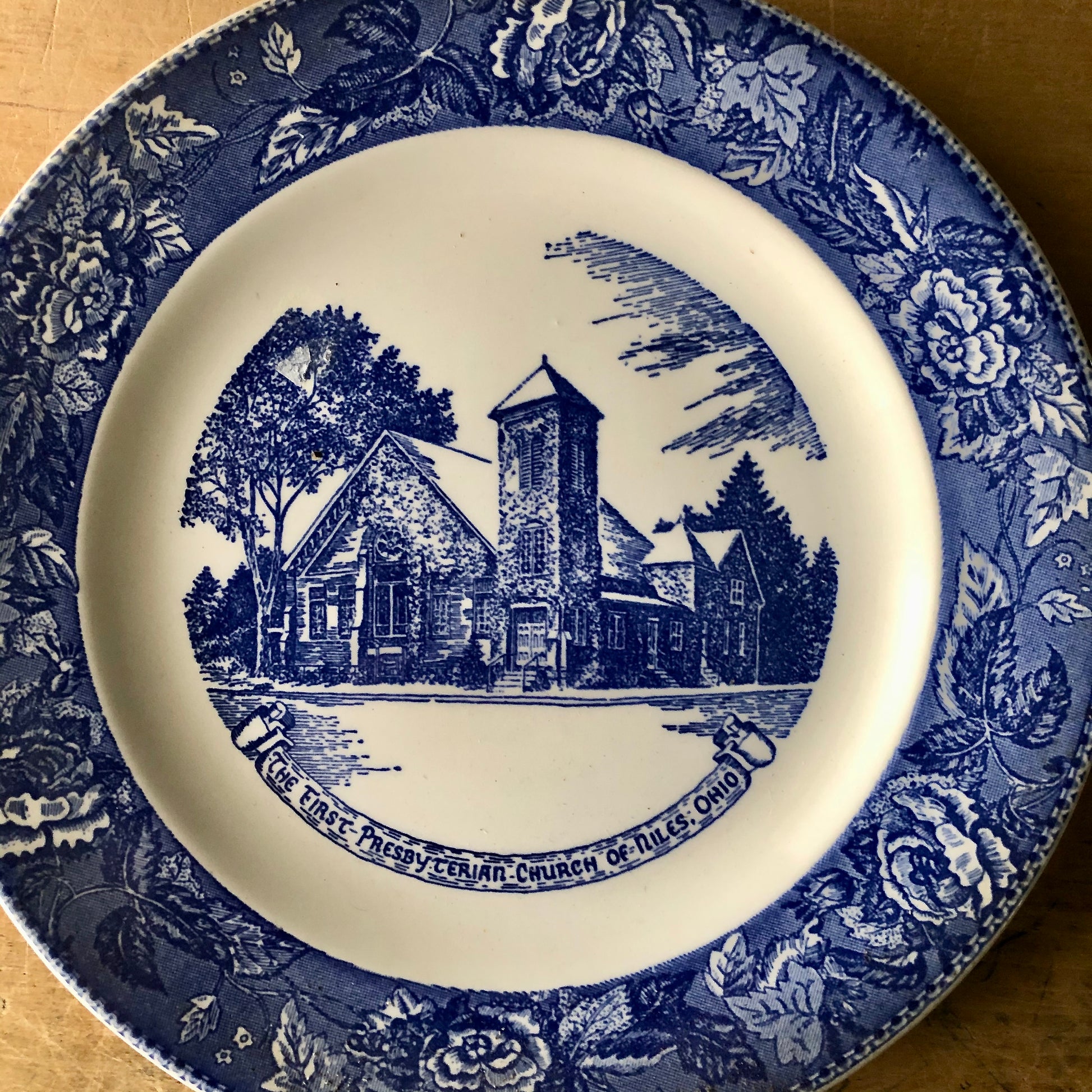 Mismatched Blue Transferware Vintage Dining Set (1900s)