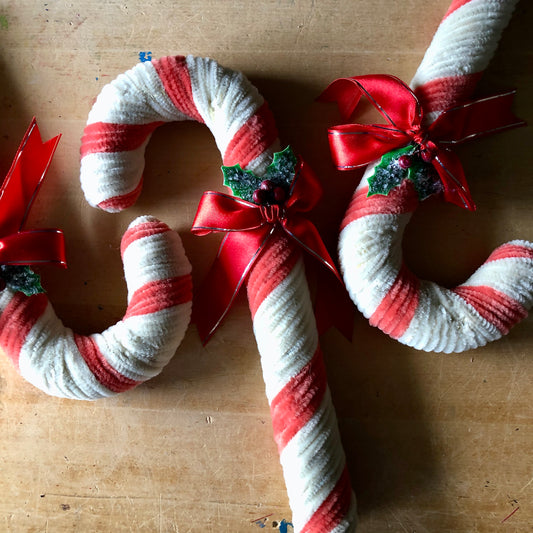 Vintage Pipe Cleaner Candy Canes (c.1960s)