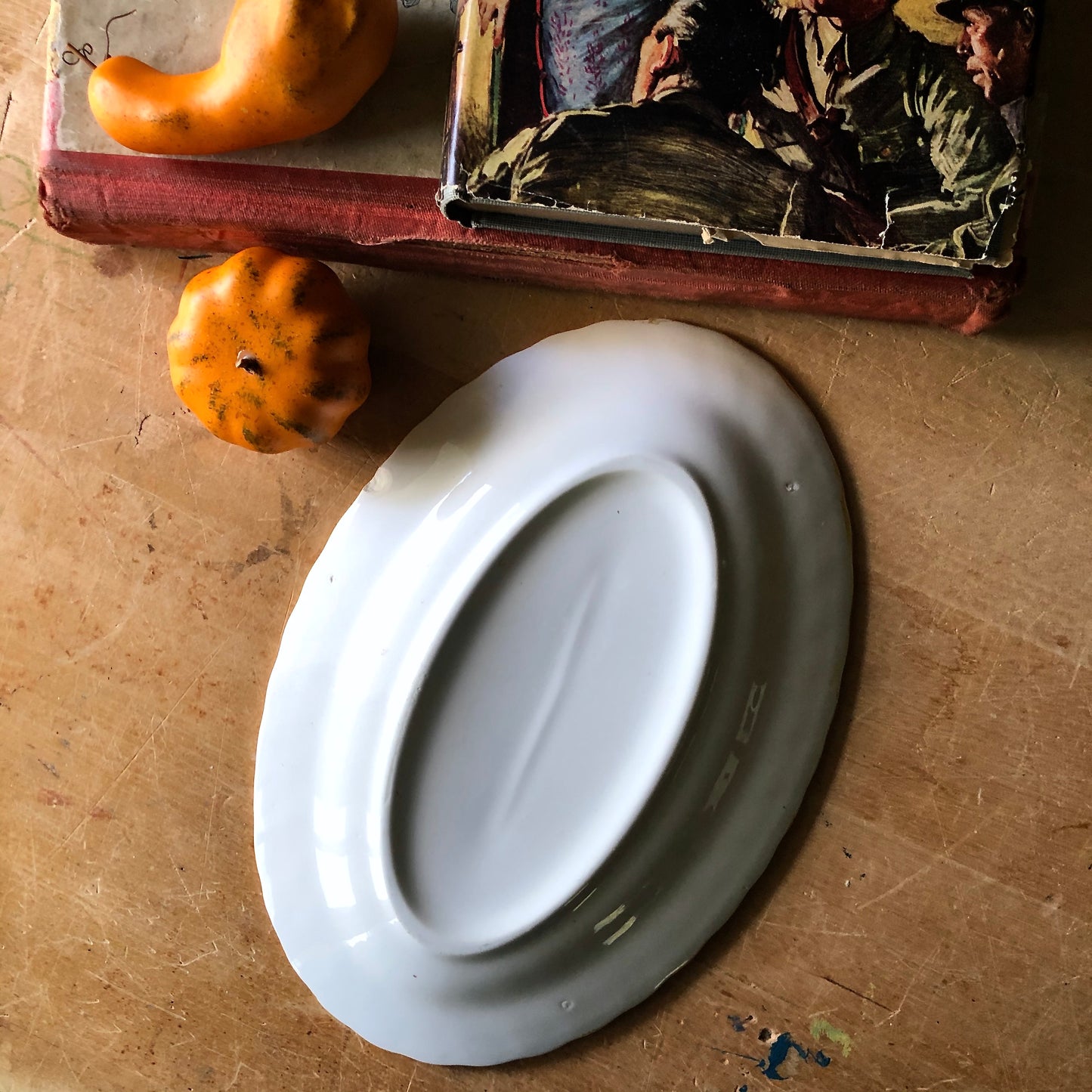 Upcycled Jack O Lantern Mosaic Dish