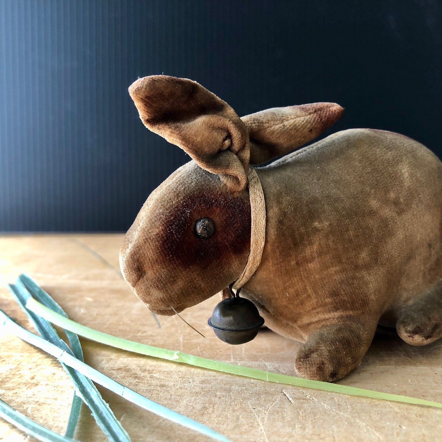 Early Steiff Velvet Baby Rattle Rabbit (c.1905)