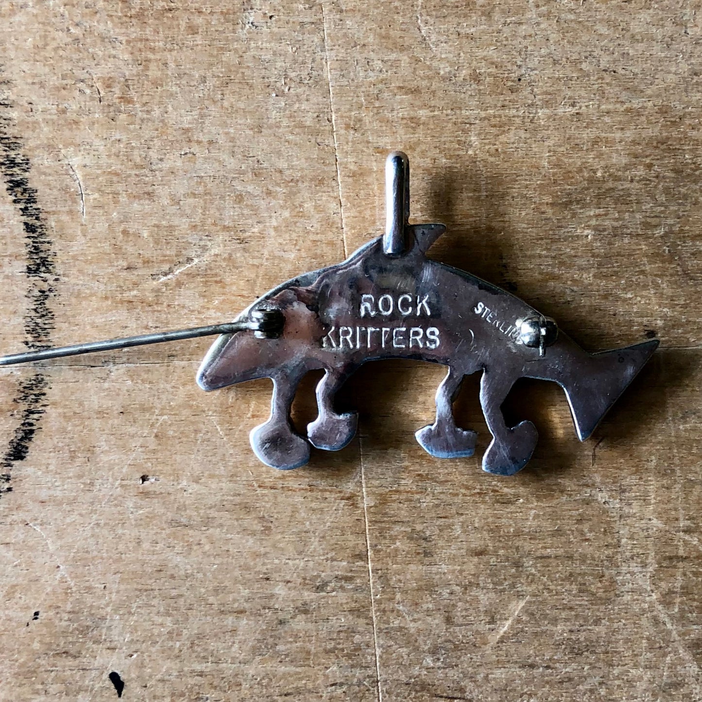 Rock Kritters Sterling Turquoise Fish Pendant (c.1980)