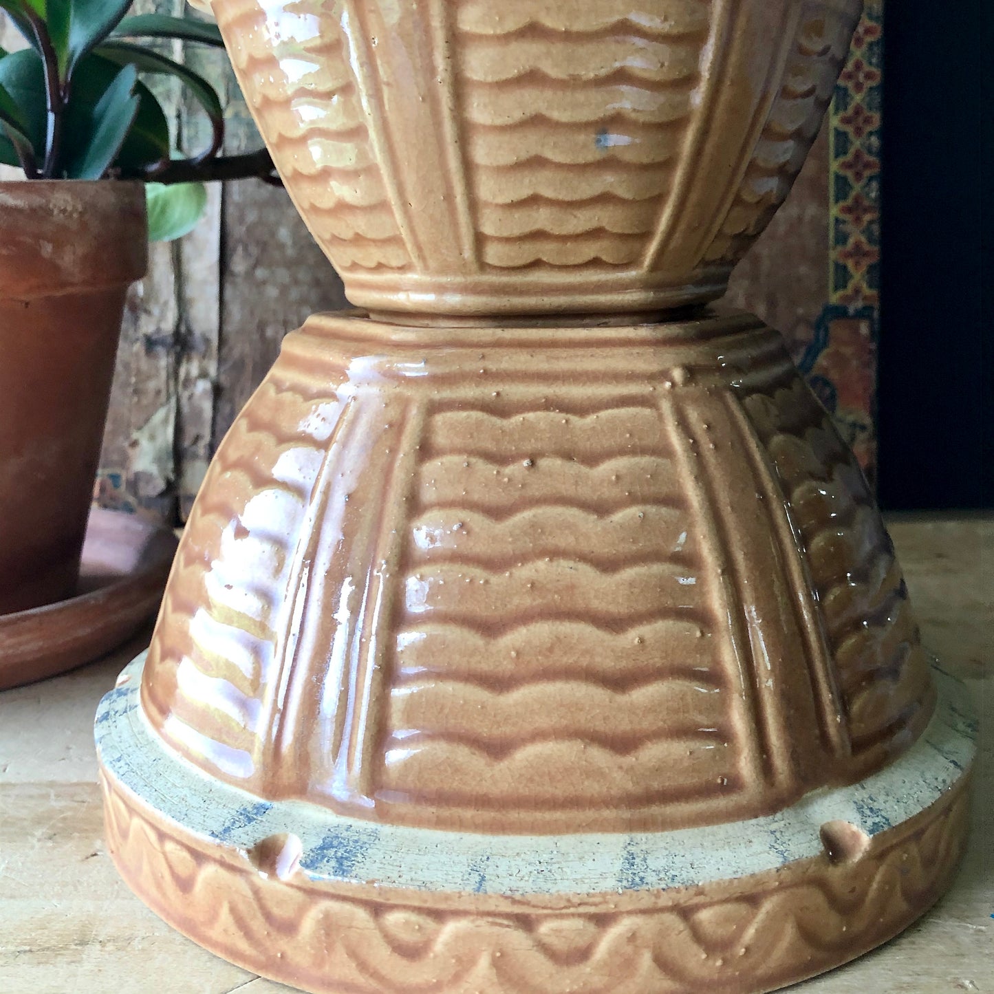 Antique Yellow Ware Mixing Bowl Set, Robinson Ransbottom (c.1939)