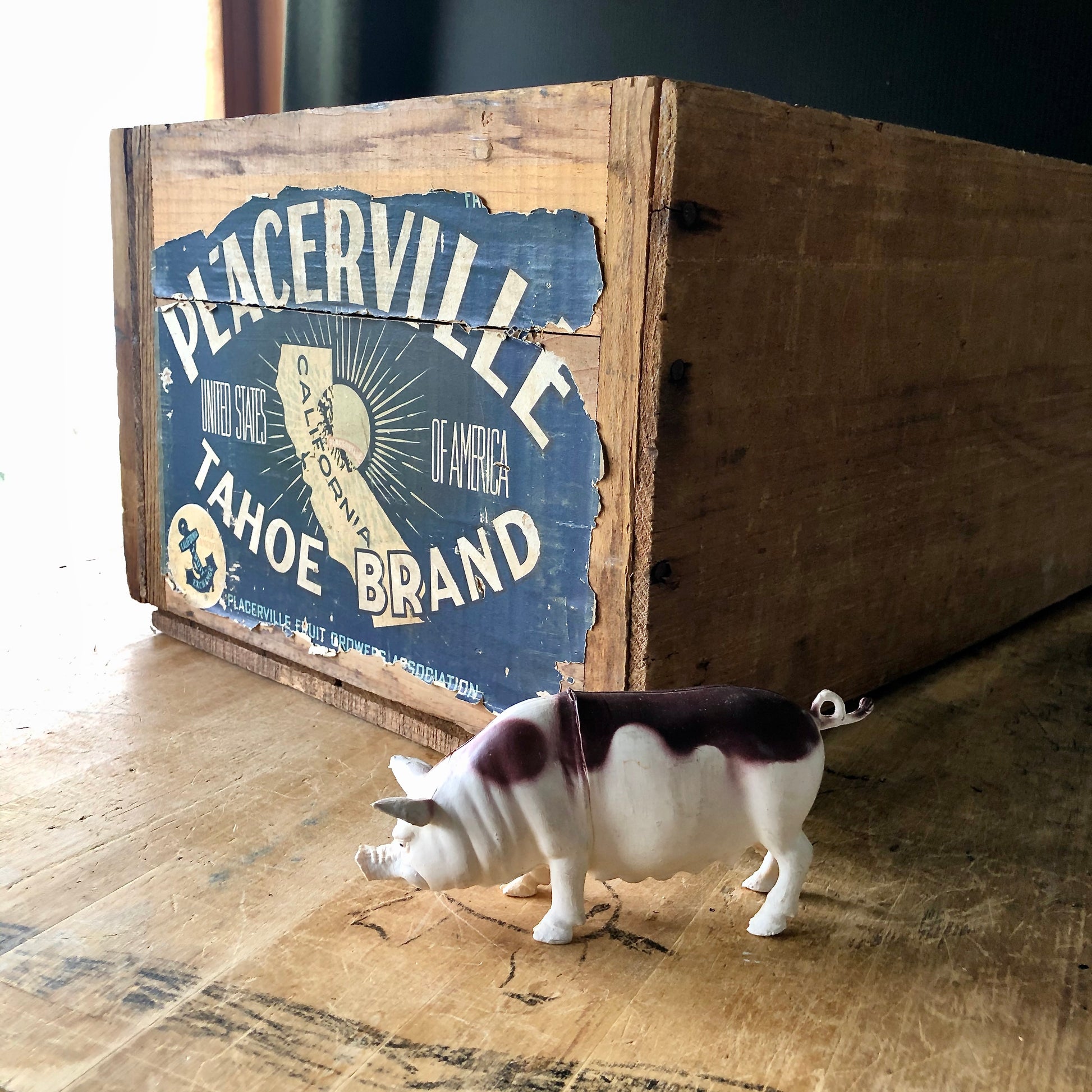 Vintage Wooden Fruit Crate (c.1960s)