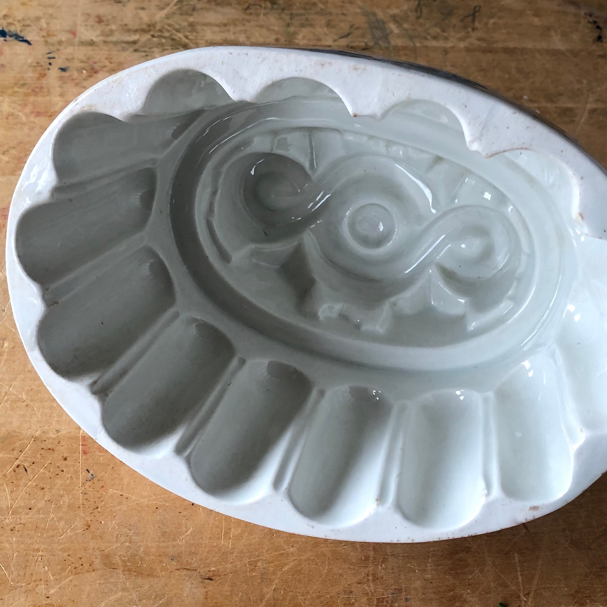 Antique Stoneware Jelly Mold (c.1800s)