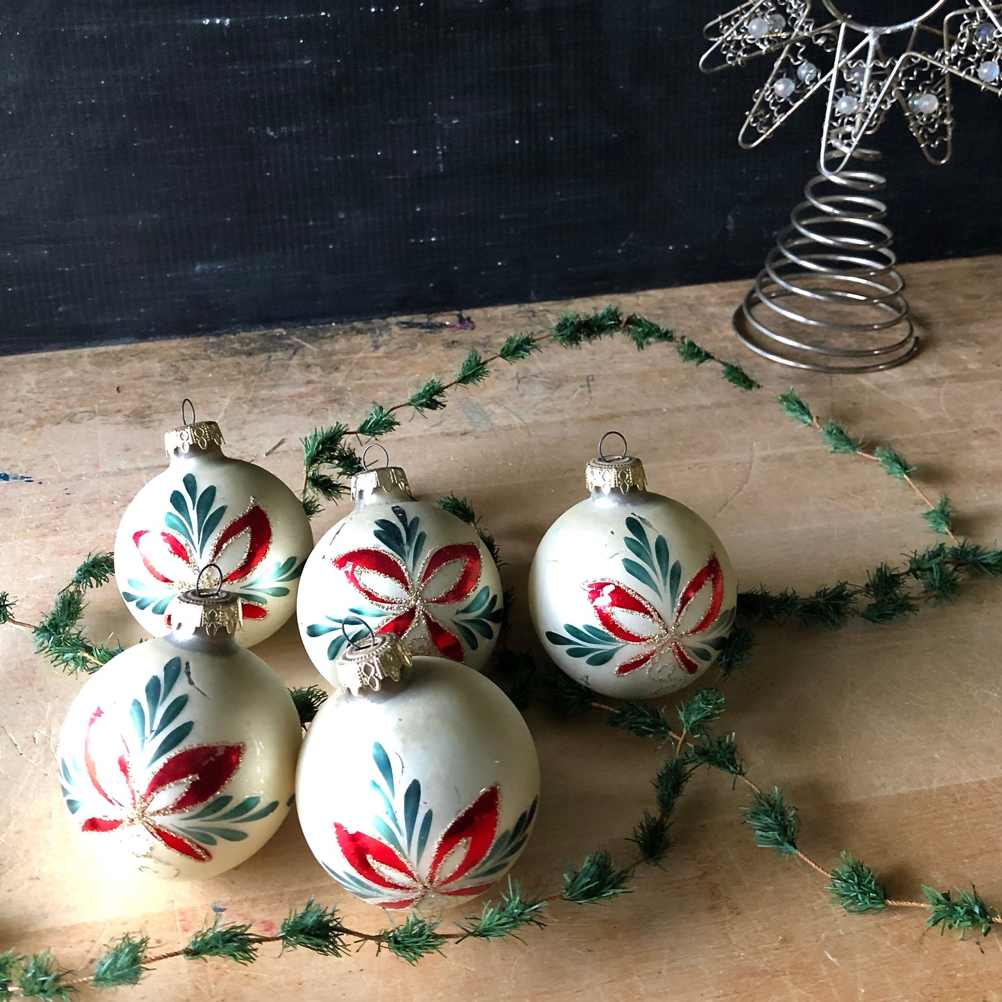 Vintage W. German Glass Ornaments (c.1960s)