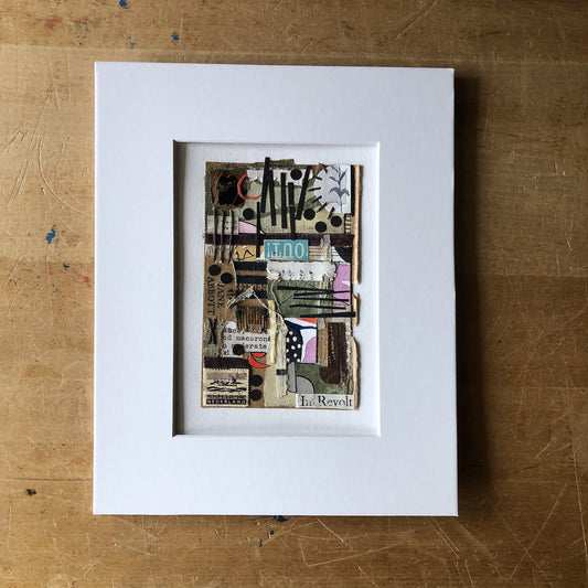 Ready to Frame Vintage Book Collage, 'Out'