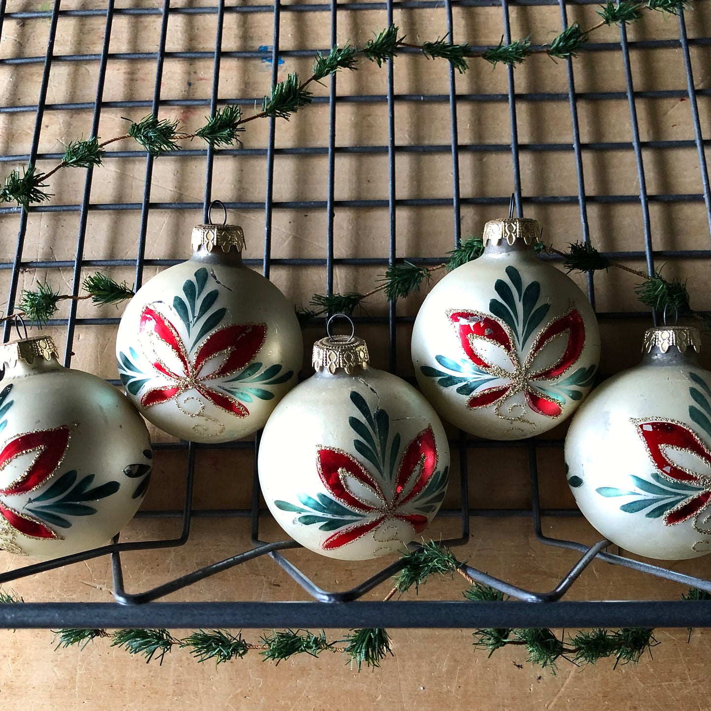 Vintage W. German Glass Ornaments (c.1960s)