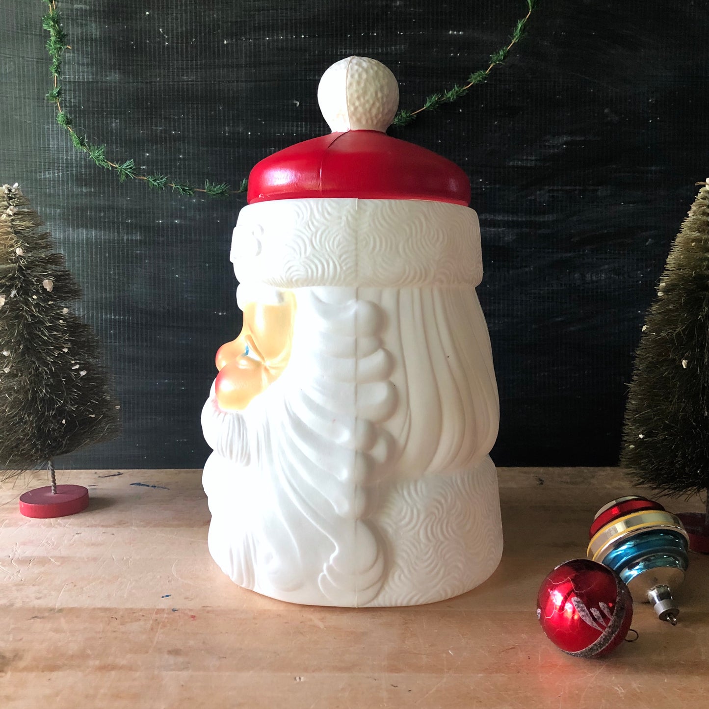 Vintage Plastic Santa Cookie Jar (c.1970s)