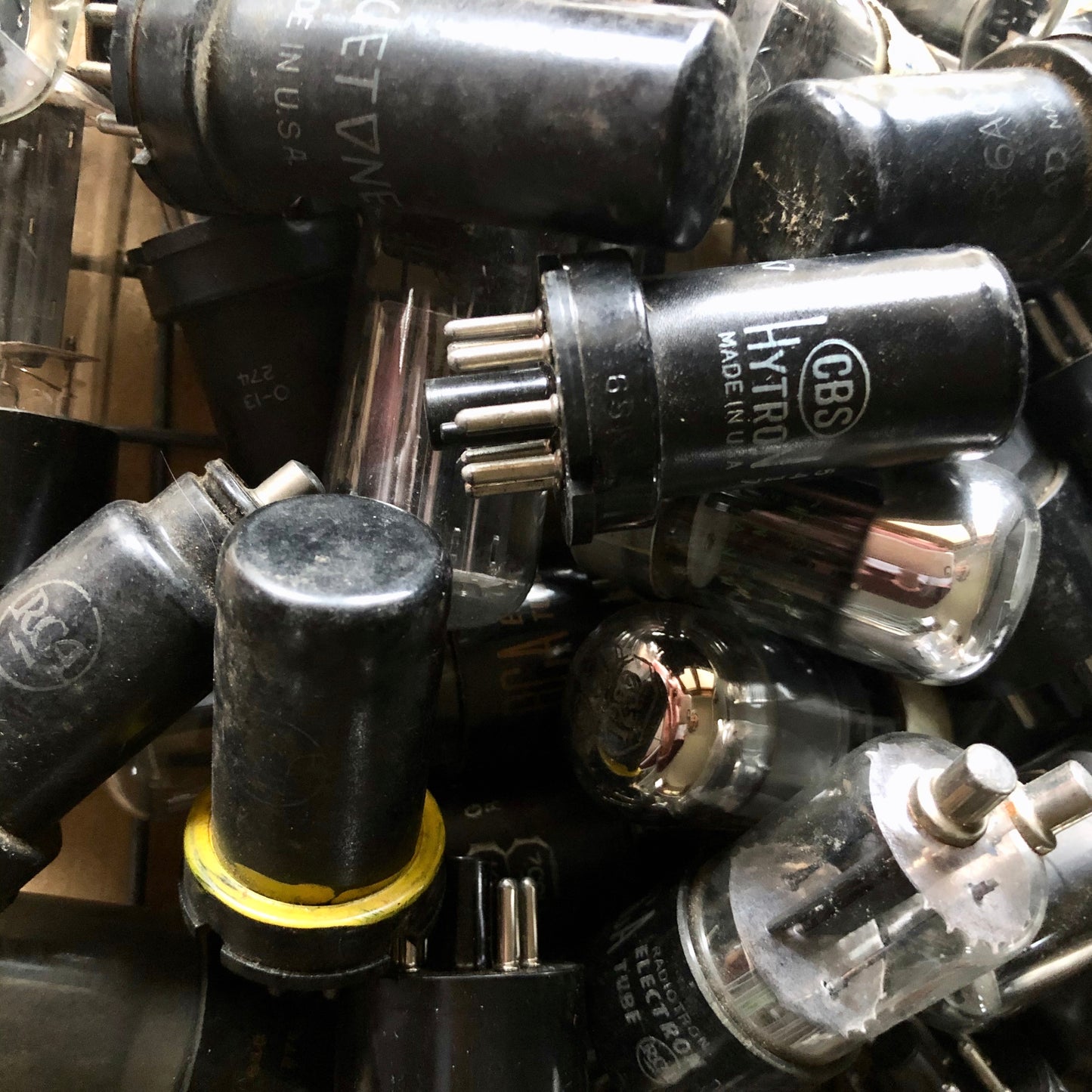 Large Group of Industrial Vintage Vacuum Tubes (c.1900s)