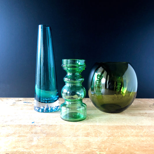 Mid Century Vase Collection | Art Glass Decor