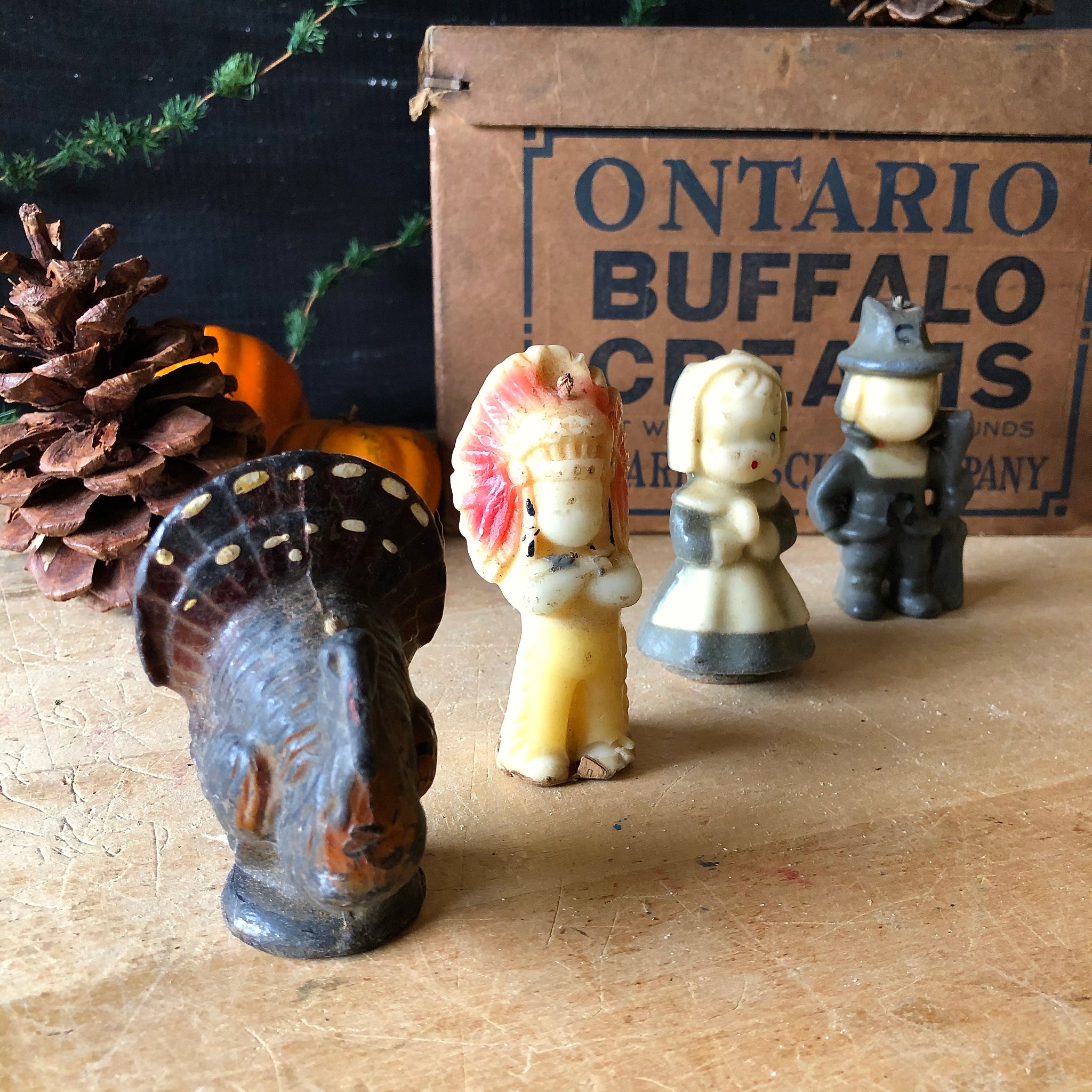 Vintage Gurley Thanksgiving Candles (c.1950s) Rush Creek Vintage