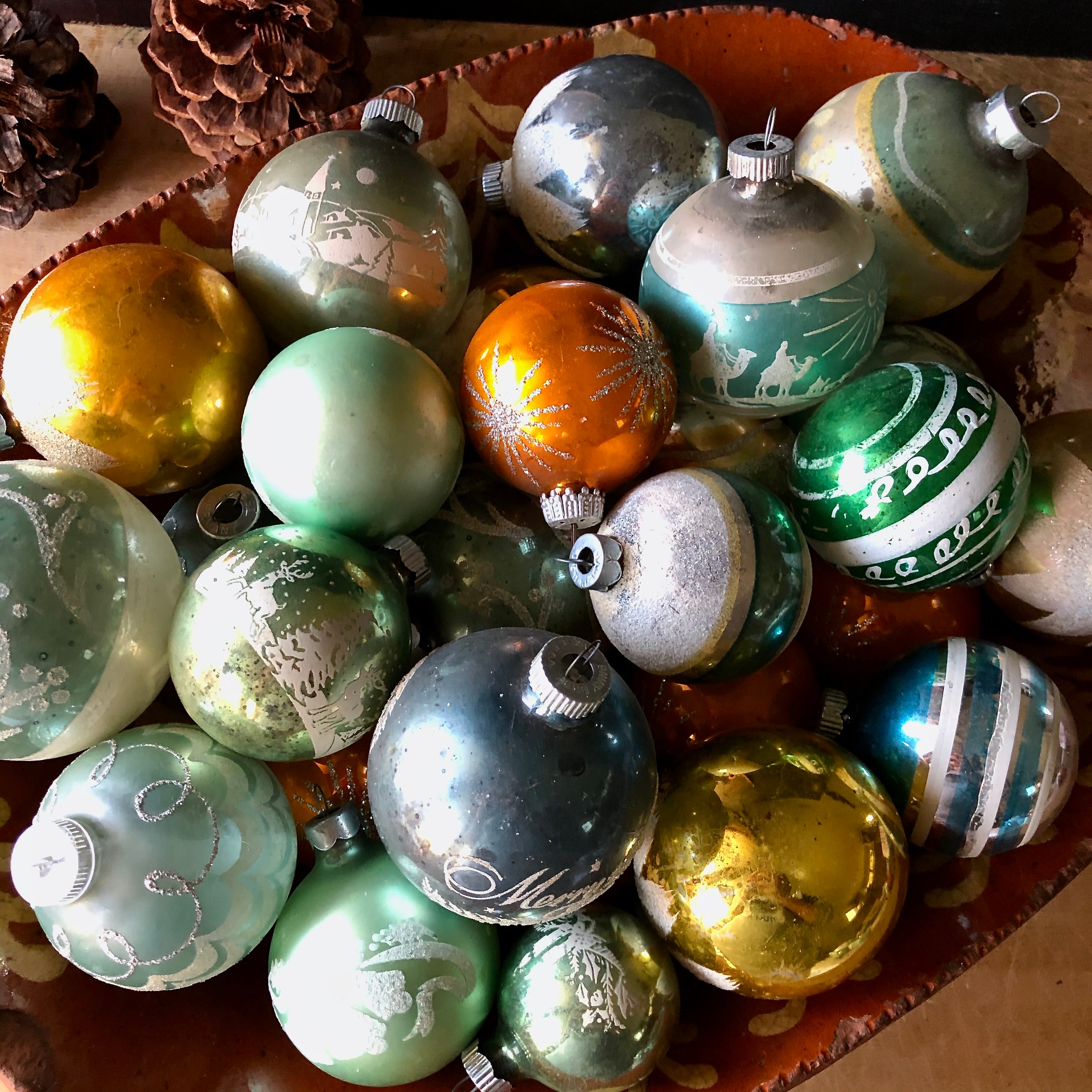 Lot 5 of Vintage 2024 1950's Glass Ornaments