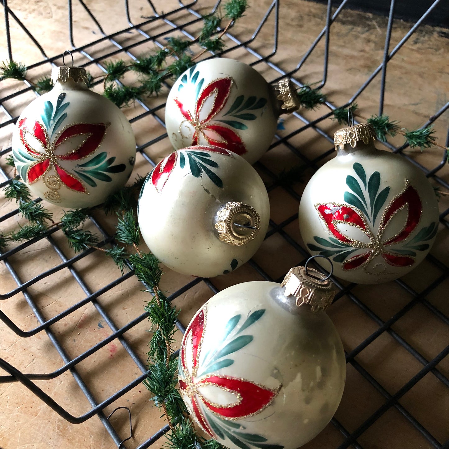 Vintage W. German Glass Ornaments (c.1960s)