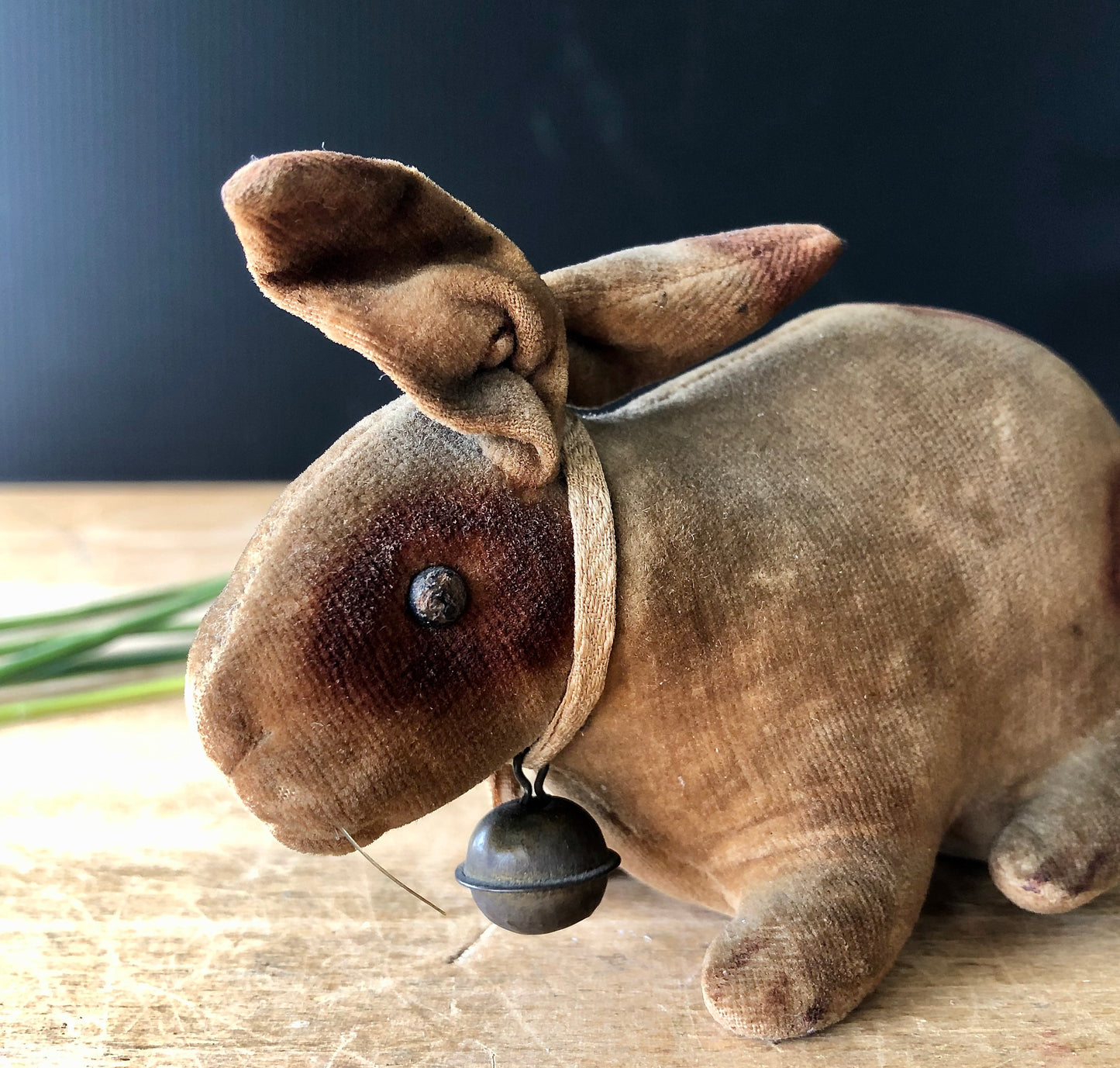 Early Steiff Velvet Baby Rattle Rabbit (c.1905)