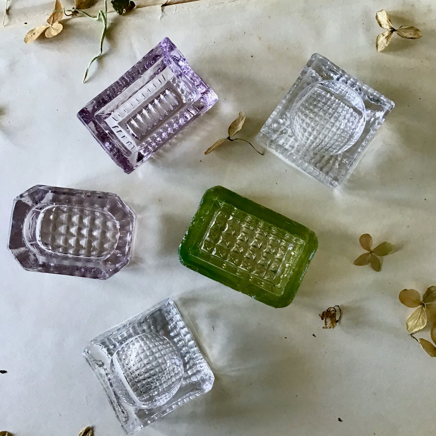 Assorted Vintage Glass Salt Cellars