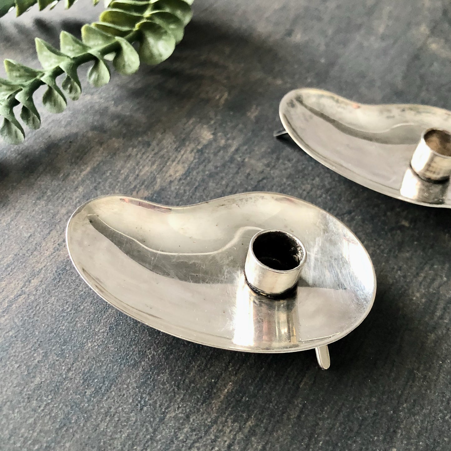 Vintage Mid Century Modern Tiny Taper Holders (c.1950s)