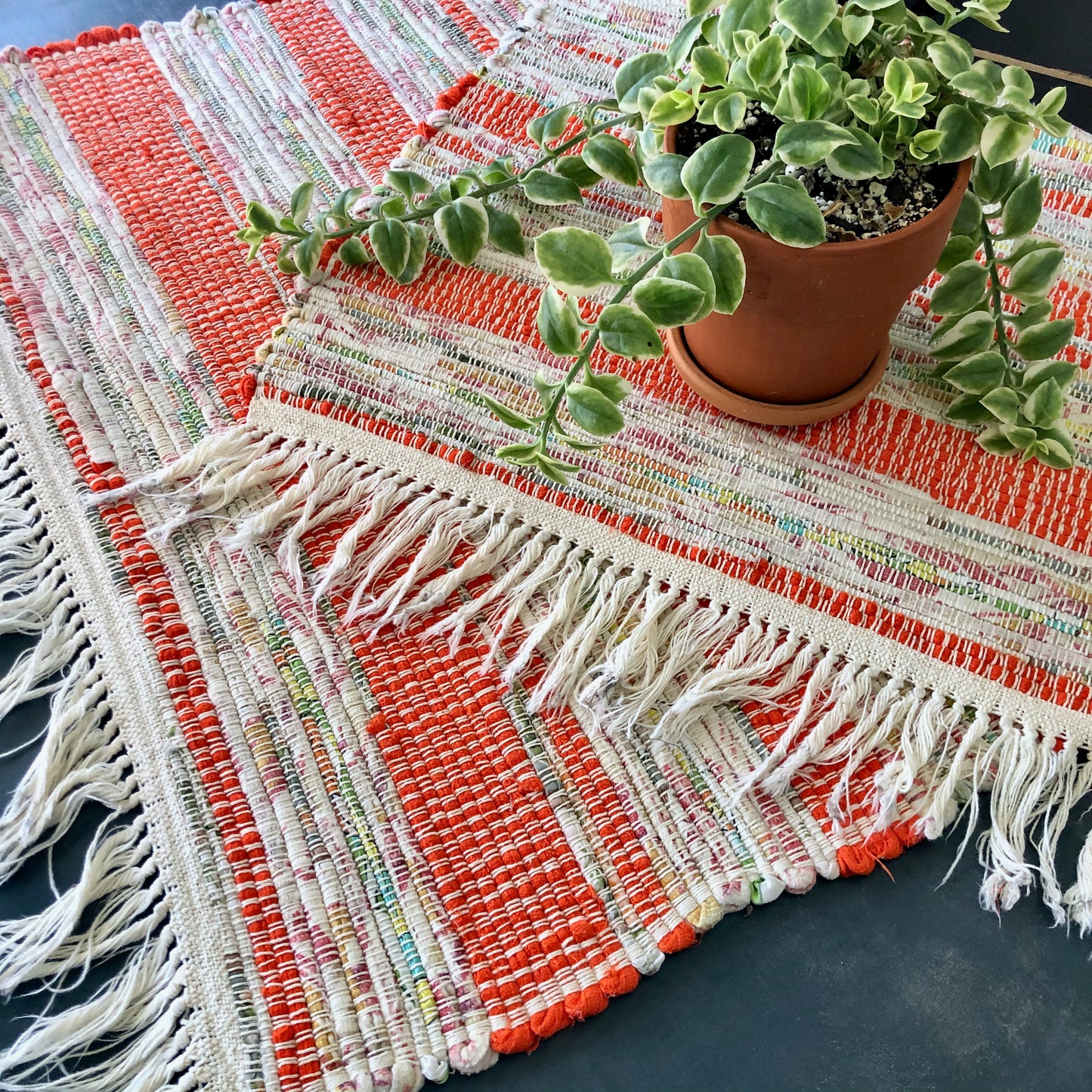 Farmhouse Kitchen Striped Rag Rug